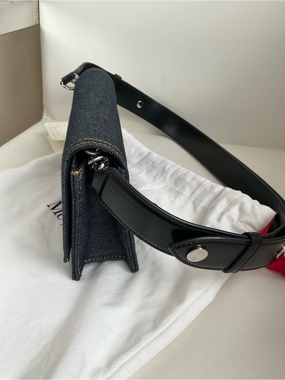 Alexander McQueen Skull Small denim shoulder bag - Picture 4 of 16
